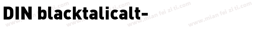 DIN blacktalicalt字体转换